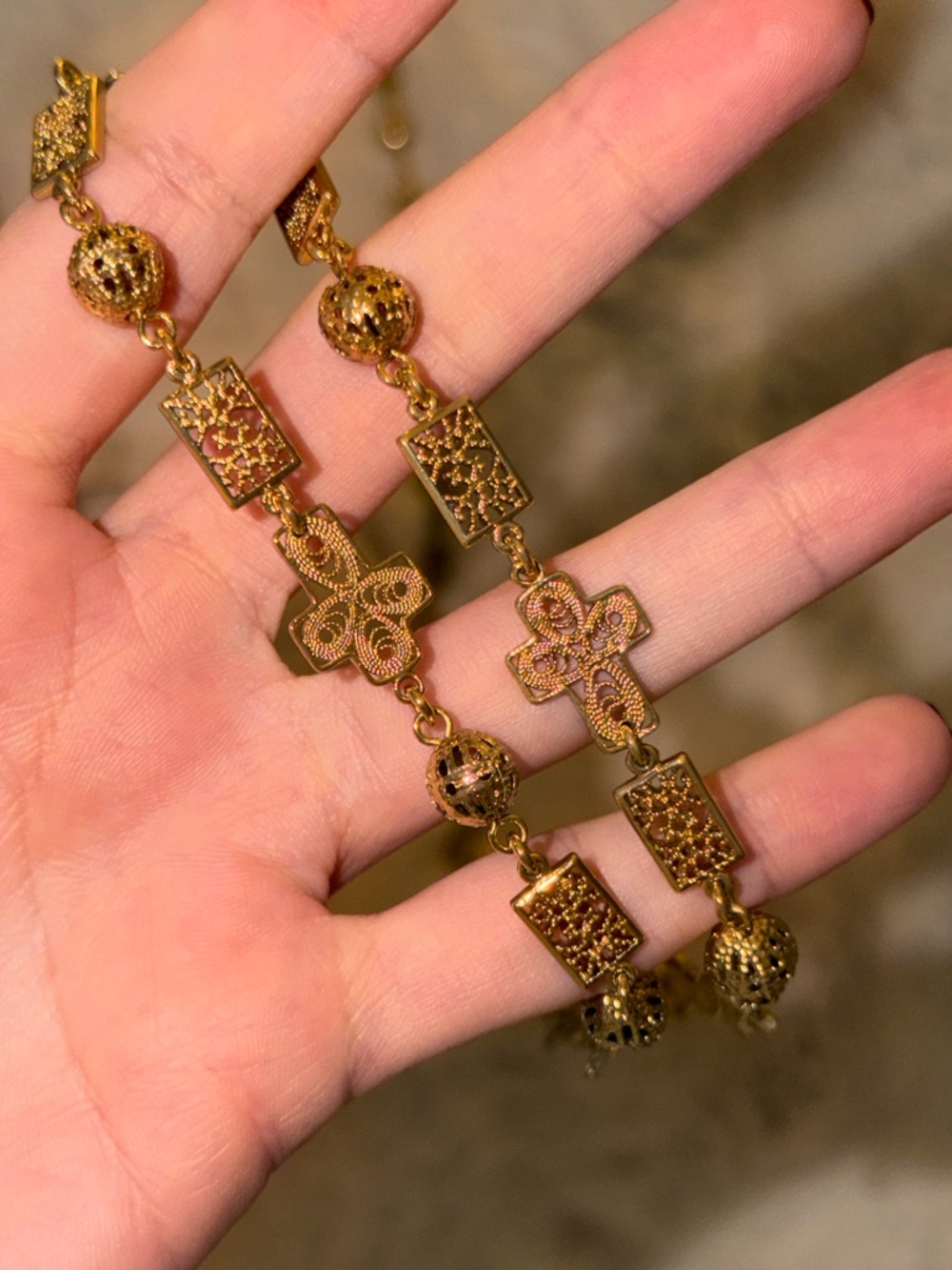 NWOT GAS BIJOU Long Gold Necklace - Picture 5 of 8